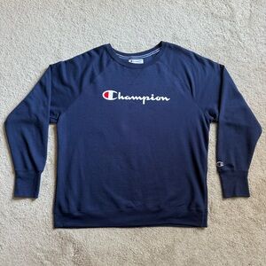 Champion Navy Blue Crewneck Sweatshirt Women’s 2X